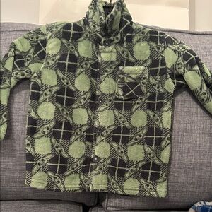 Green Patterned Kids Jacket